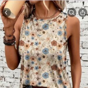 Floral Sleeveless Top - Multicolor